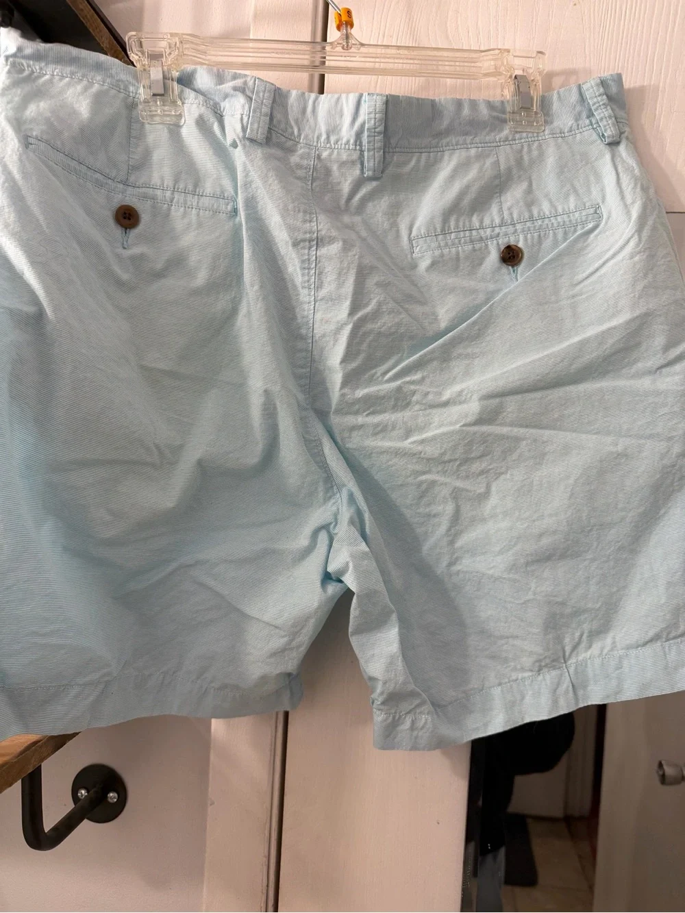 J. Crew Light Blue Flat-Front Cotton Chino Shorts